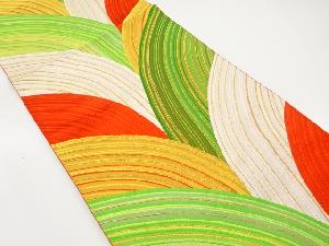 本場筑前博多 抽象模様織り出し名古屋帯